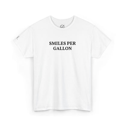 KickinitwithQ Smiles Per Gallon Embroidery T-Shirt