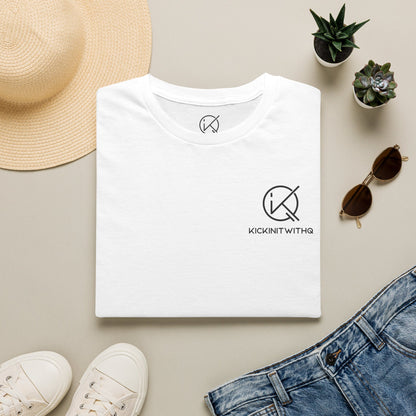 KickinitwithQ Plain Logo Heavy Cotton T-Shirt (Black, White, Heather Grey)