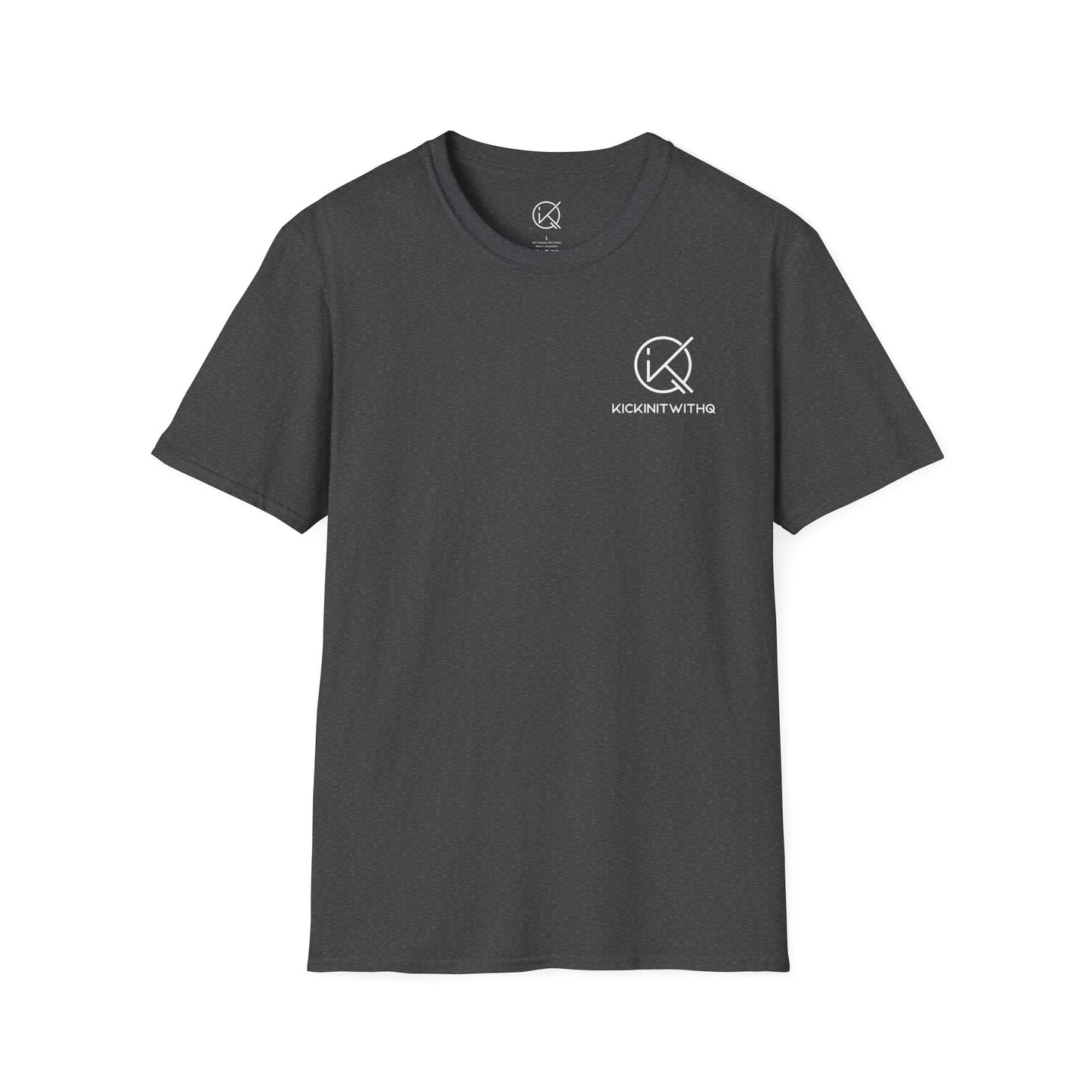 KickinitwithQ Plain Logo Heavy Cotton T-Shirt (Black, White, Heather Grey)