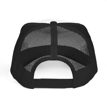 KickinitwithQ Embroidery Logo Trucker Hat Black & White