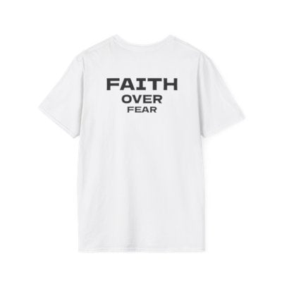 KickinitwithQ FaithOverFear T-Shirt (Black, White)