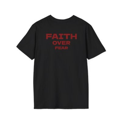 KickinitwithQ FaithOverFear T-Shirt (Black, White)